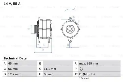 генератор BOSCH 0 986 033 890