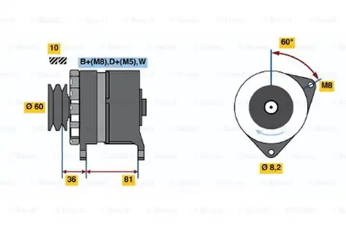 генератор BOSCH 0 986 034 010