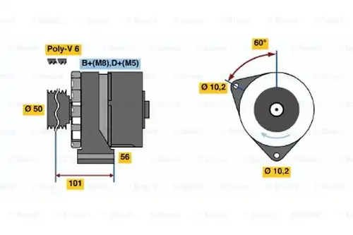 генератор BOSCH 0 986 034 020