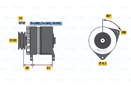 генератор BOSCH 0 986 034 140