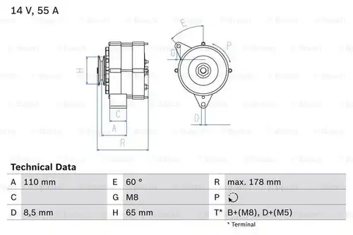 генератор BOSCH 0 986 034 220