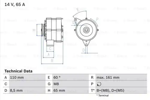 генератор BOSCH 0 986 034 230