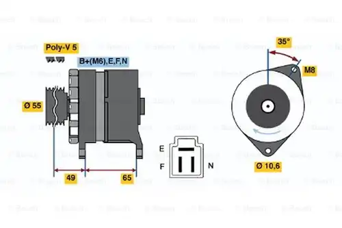 генератор BOSCH 0 986 034 321