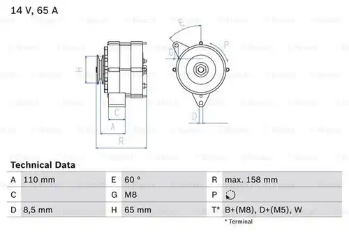 генератор BOSCH 0 986 034 500