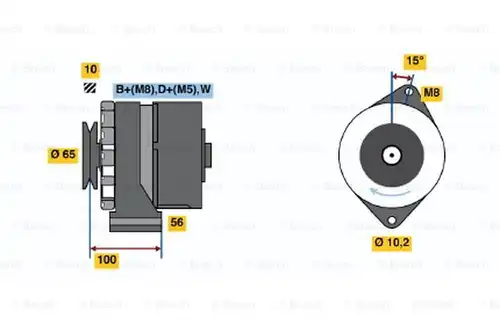 генератор BOSCH 0 986 034 530