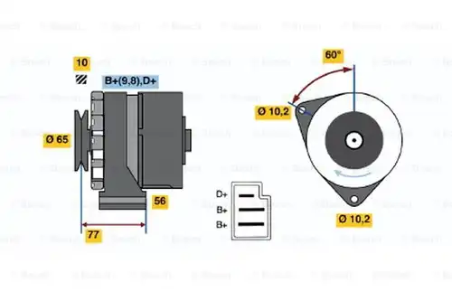 генератор BOSCH 0 986 034 620