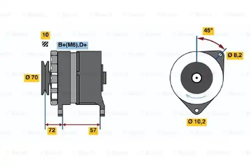 генератор BOSCH 0 986 034 730