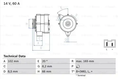 генератор BOSCH 0 986 034 740