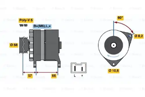 генератор BOSCH 0 986 034 841