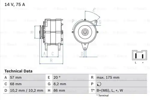 генератор BOSCH 0 986 034 861