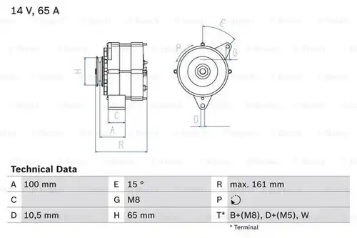 генератор BOSCH 0 986 034 990