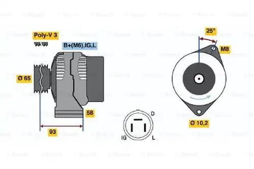 генератор BOSCH 0 986 035 111