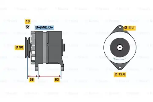 генератор BOSCH 0 986 035 630