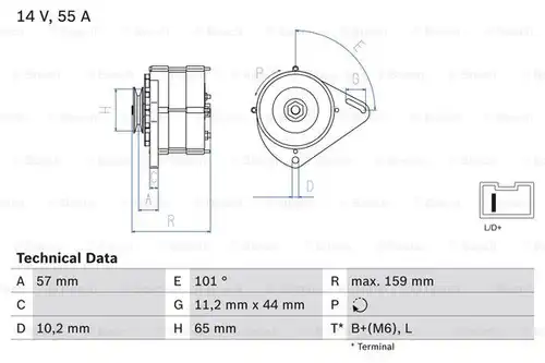 генератор BOSCH 0 986 035 641