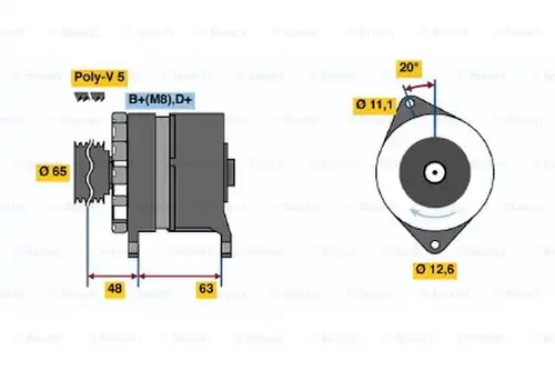 генератор BOSCH 0 986 035 710