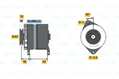 генератор BOSCH 0 986 035 770