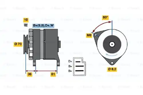 генератор BOSCH 0 986 036 010