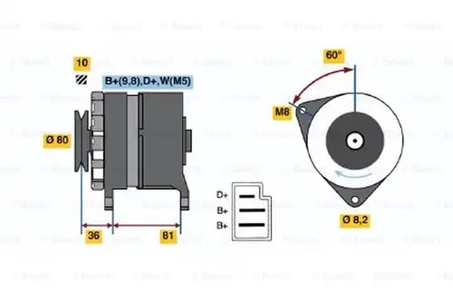 генератор BOSCH 0 986 036 110