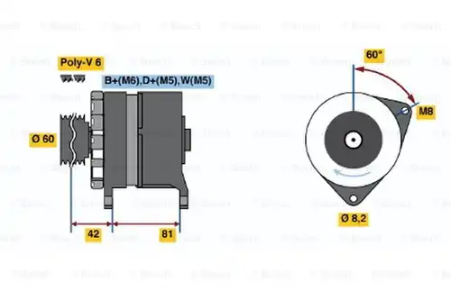 генератор BOSCH 0 986 036 150