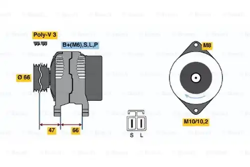 генератор BOSCH 0 986 036 471