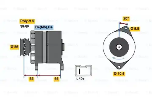 генератор BOSCH 0 986 036 480