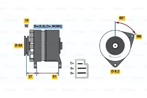 генератор BOSCH 0 986 036 561