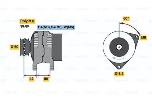 генератор BOSCH 0 986 036 690