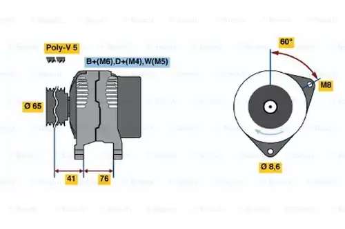 генератор BOSCH 0 986 036 701