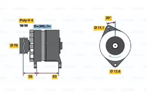 генератор BOSCH 0 986 036 780