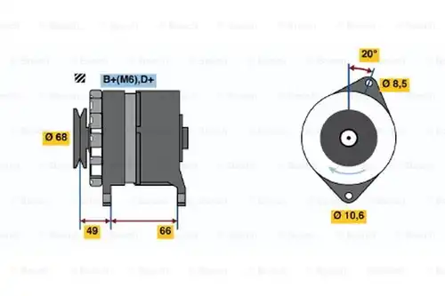 генератор BOSCH 0 986 036 841