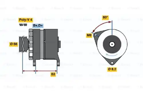 генератор BOSCH 0 986 037 040