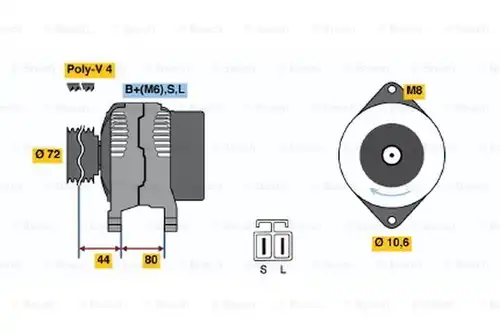 генератор BOSCH 0 986 037 061