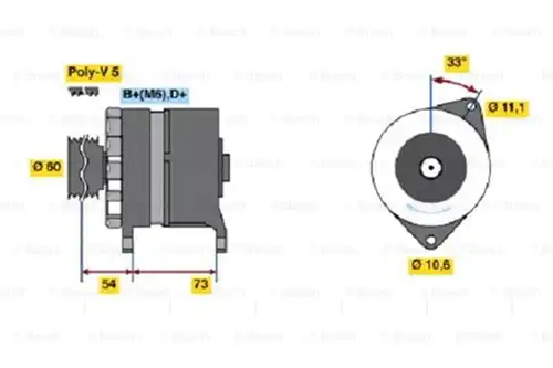 генератор BOSCH 0 986 037 160