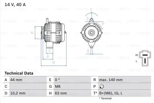 генератор BOSCH 0 986 037 271