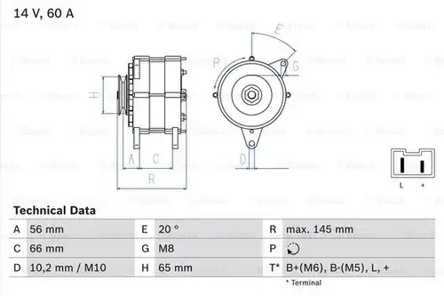 генератор BOSCH 0 986 037 321