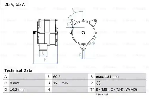 генератор BOSCH 0 986 037 410