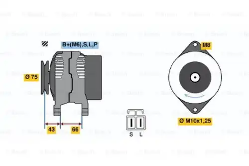 генератор BOSCH 0 986 037 491