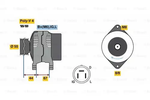 генератор BOSCH 0 986 037 561