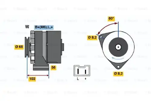 генератор BOSCH 0 986 037 781