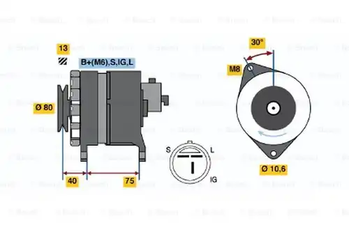 генератор BOSCH 0 986 037 811