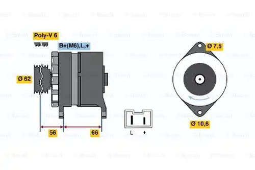 генератор BOSCH 0 986 037 901