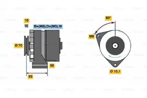 генератор BOSCH 0 986 038 100