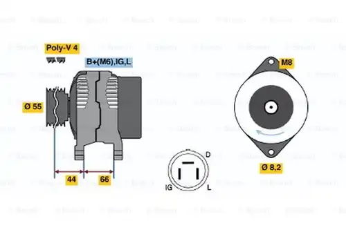 генератор BOSCH 0 986 038 151