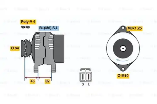 генератор BOSCH 0 986 038 281