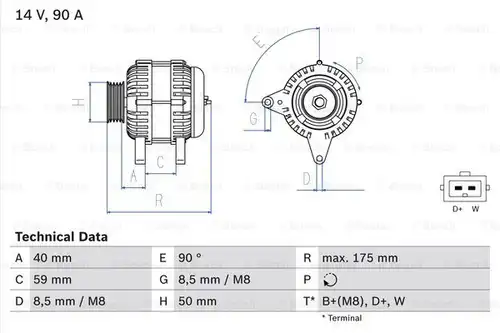 генератор BOSCH 0 986 038 370