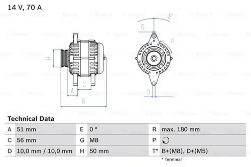 генератор BOSCH 0 986 038 600