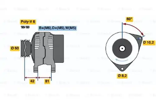 генератор BOSCH 0 986 038 660