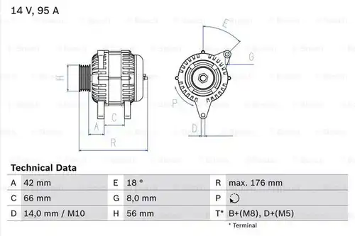 генератор BOSCH 0 986 038 791