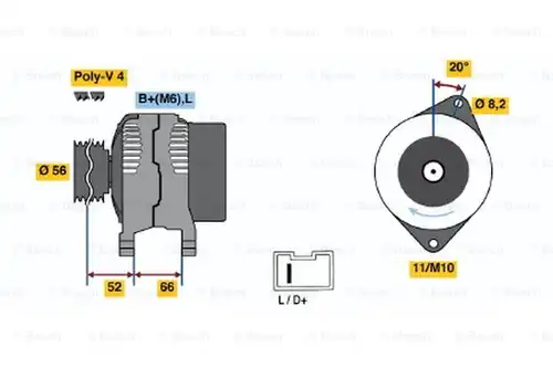 генератор BOSCH 0 986 038 831