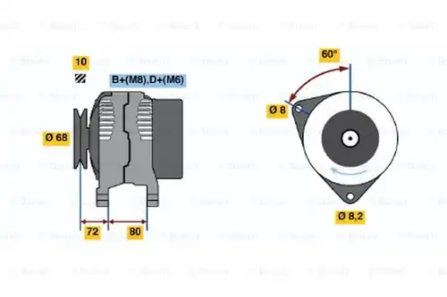 генератор BOSCH 0 986 038 960